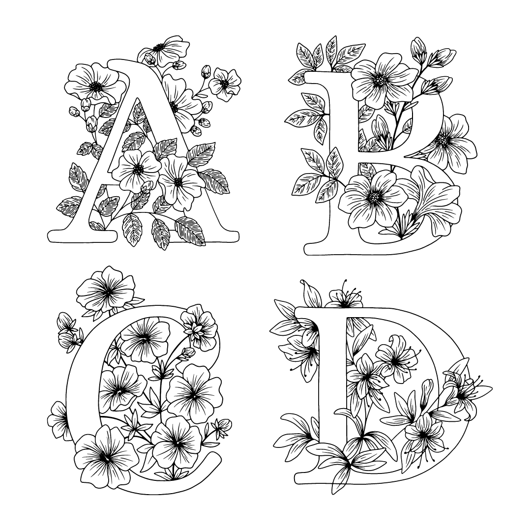 Monogrammed Letter  Sign 4"