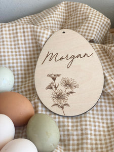 Floral Easter Basket Tags