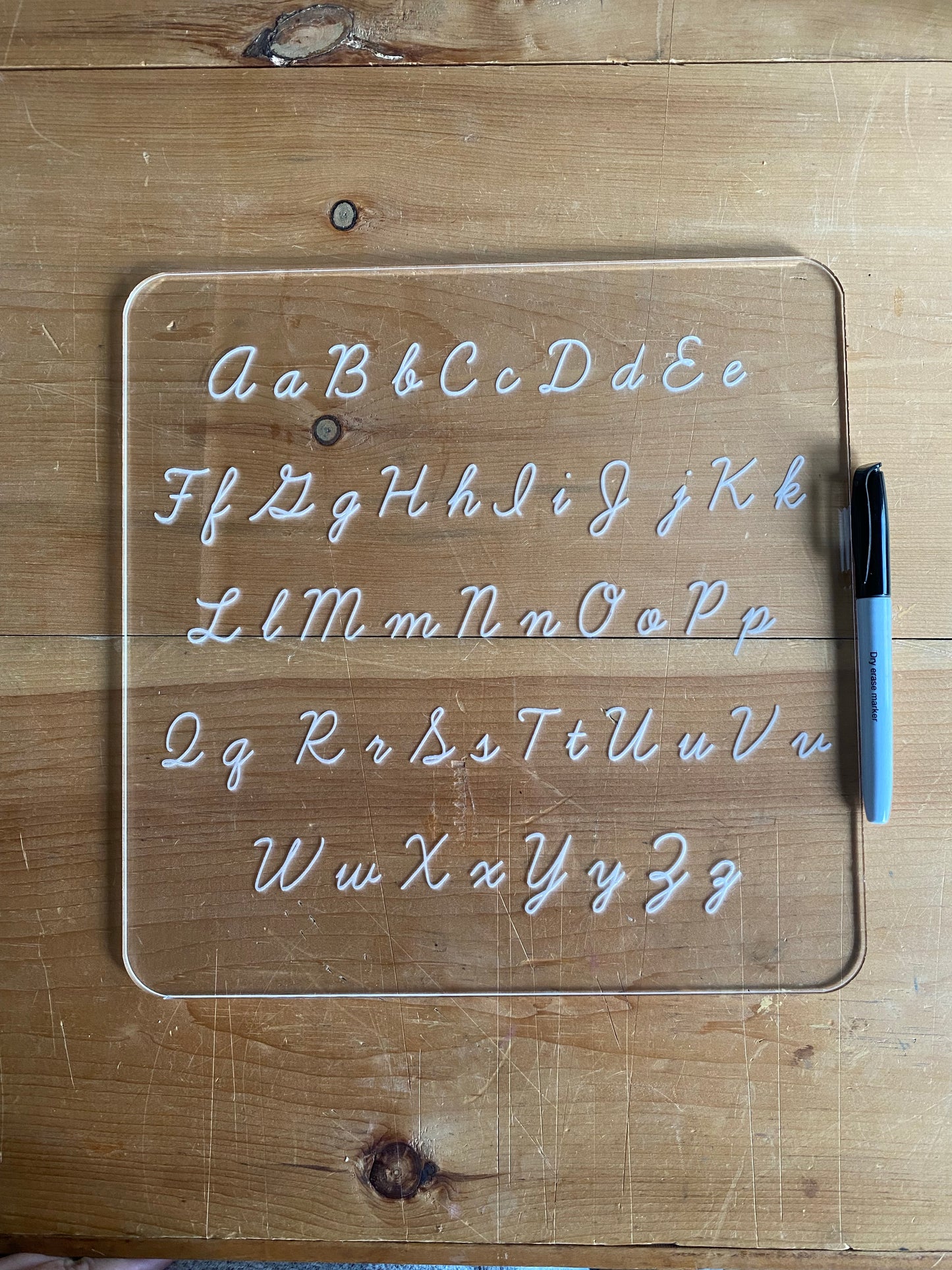 Cursive Alphabet Dry Erase Board