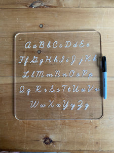 Cursive Alphabet Dry Erase Board