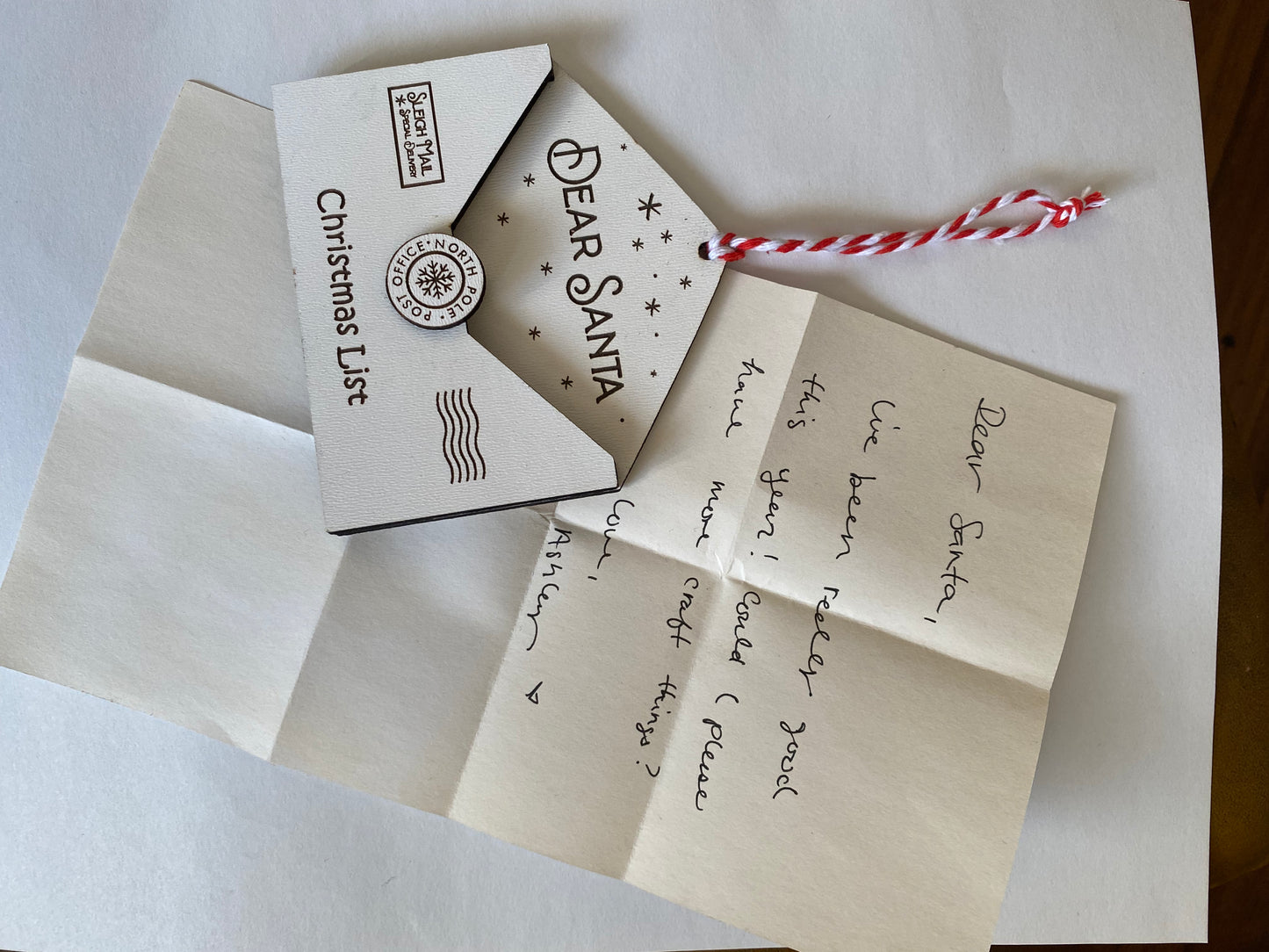 Christmas List Ornament - NOT CUSTOM