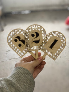 Rattan Arch Cake Topper (pick your number)