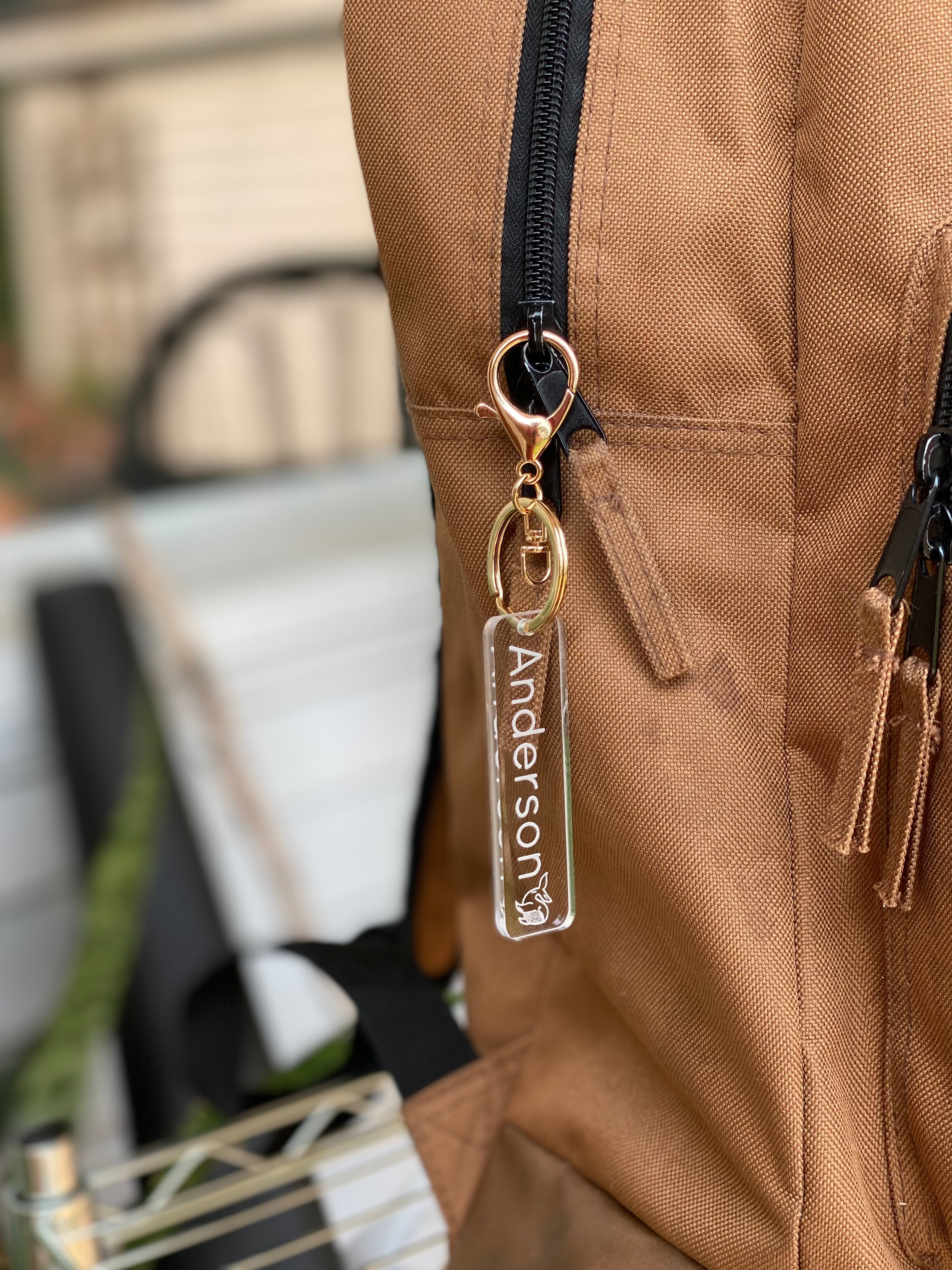Backpack Name Tag Keychain
