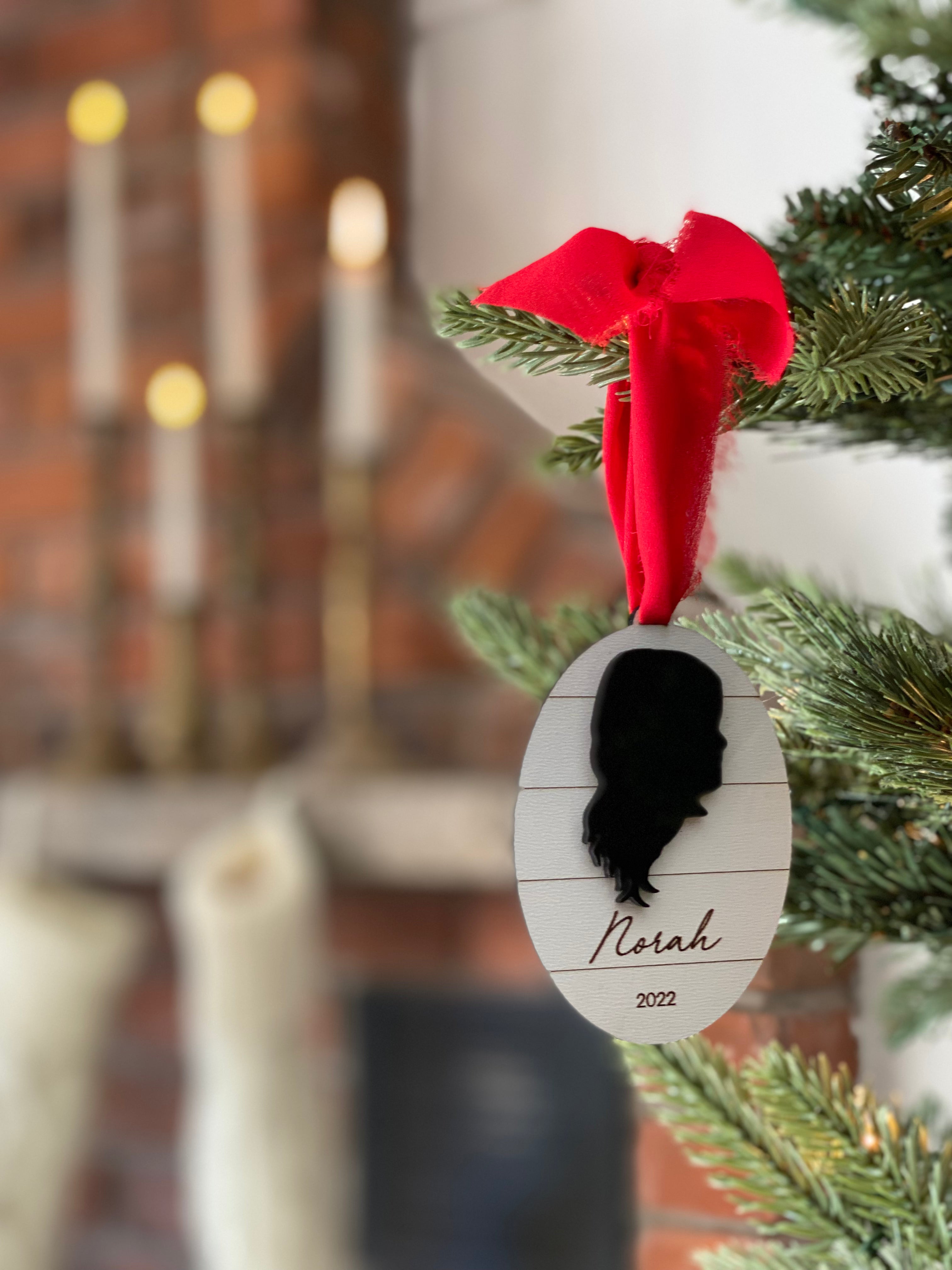 Shiplap Silhouette Ornament