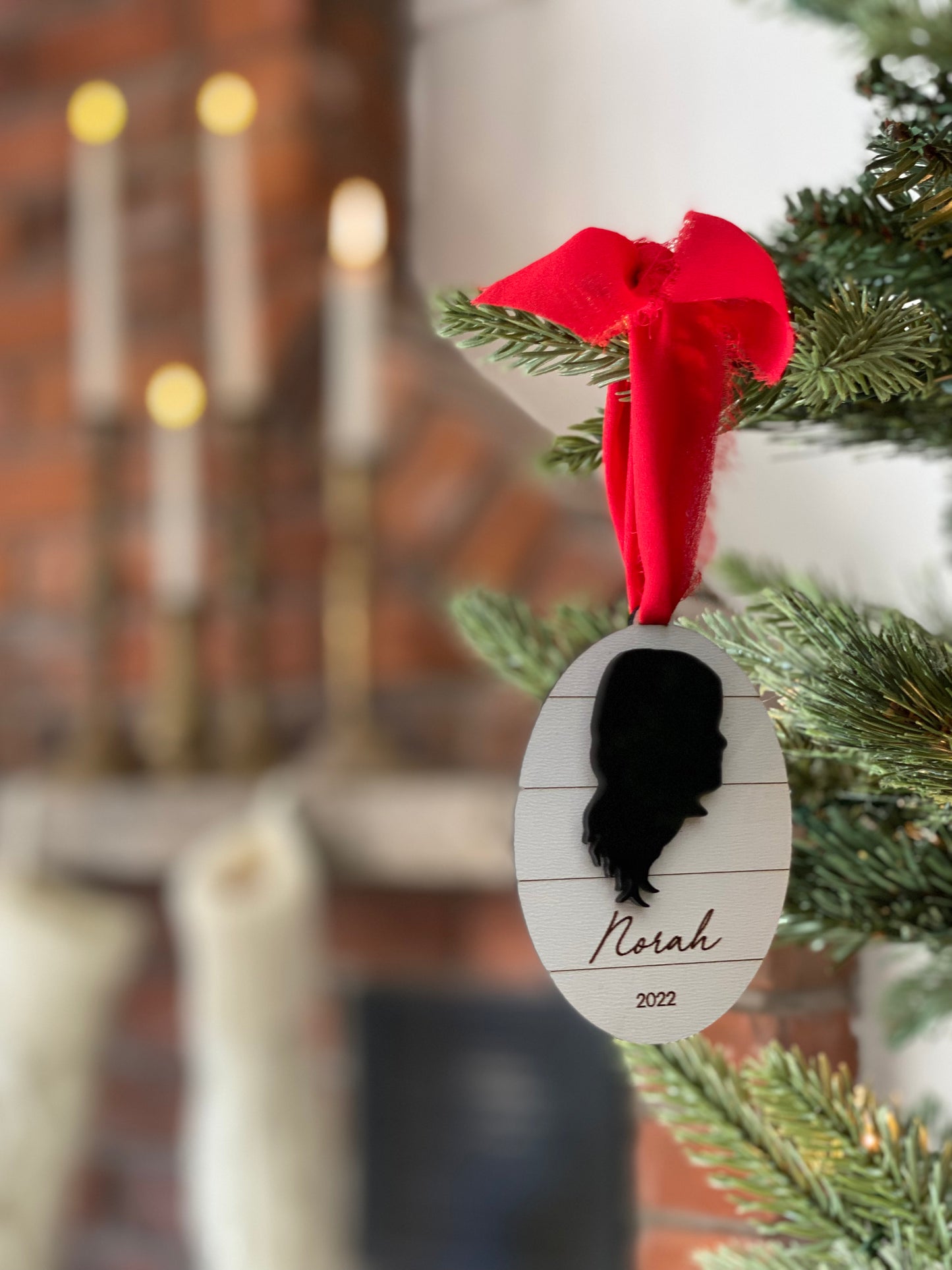 Shiplap Silhouette Ornament