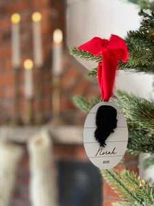 Shiplap Silhouette Ornament