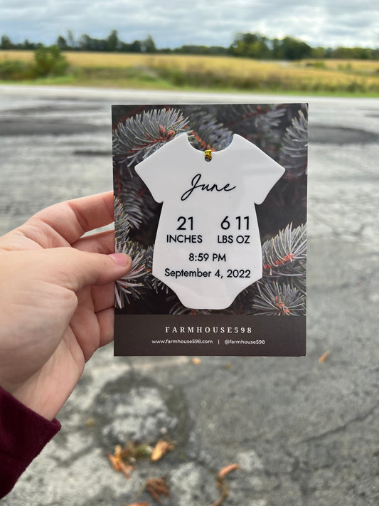 Custom Baby Onesie Ornament