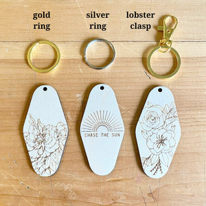 Chase the Sun Laser Engraved Key Chain