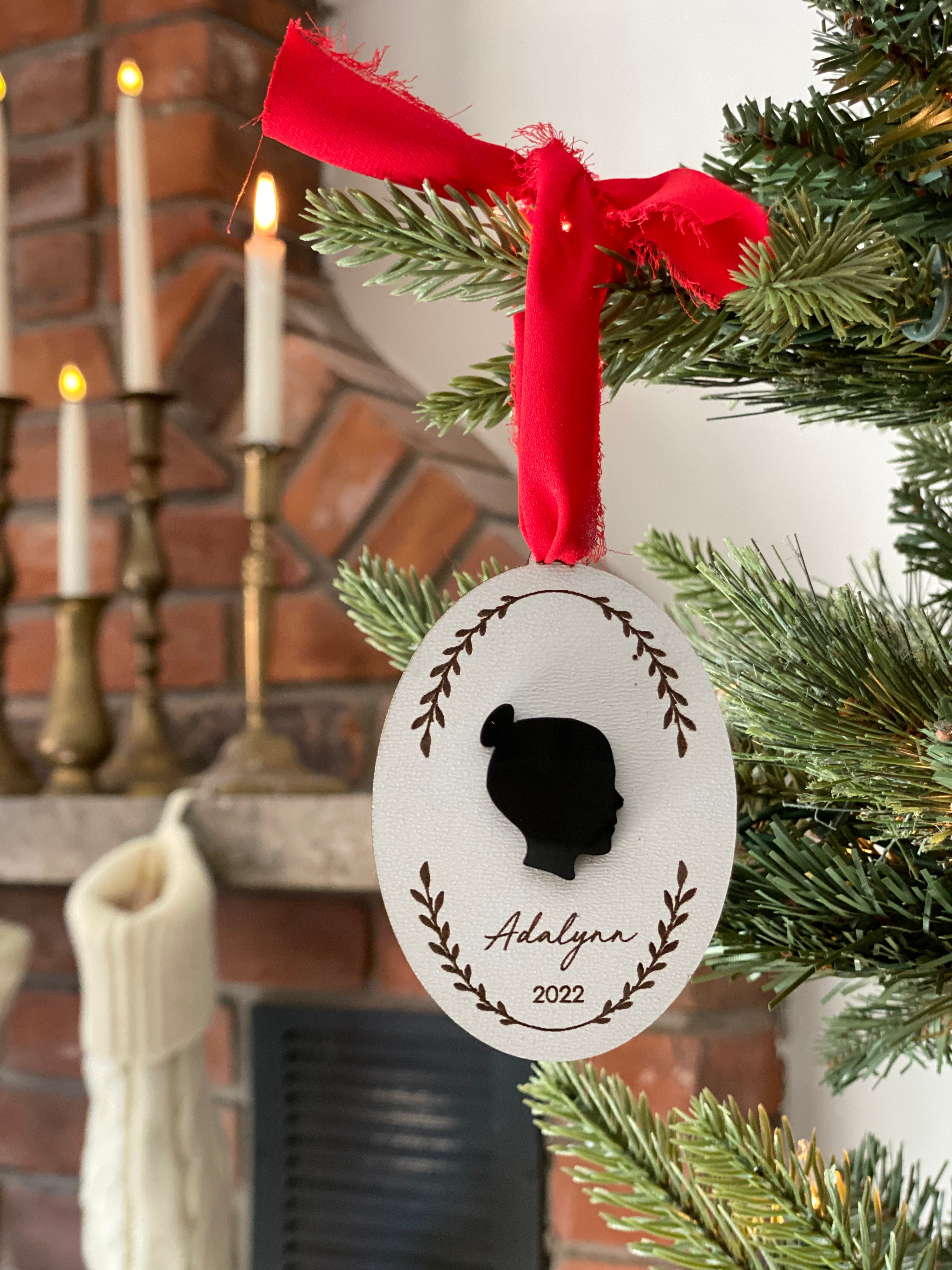 White Silhouette Ornament