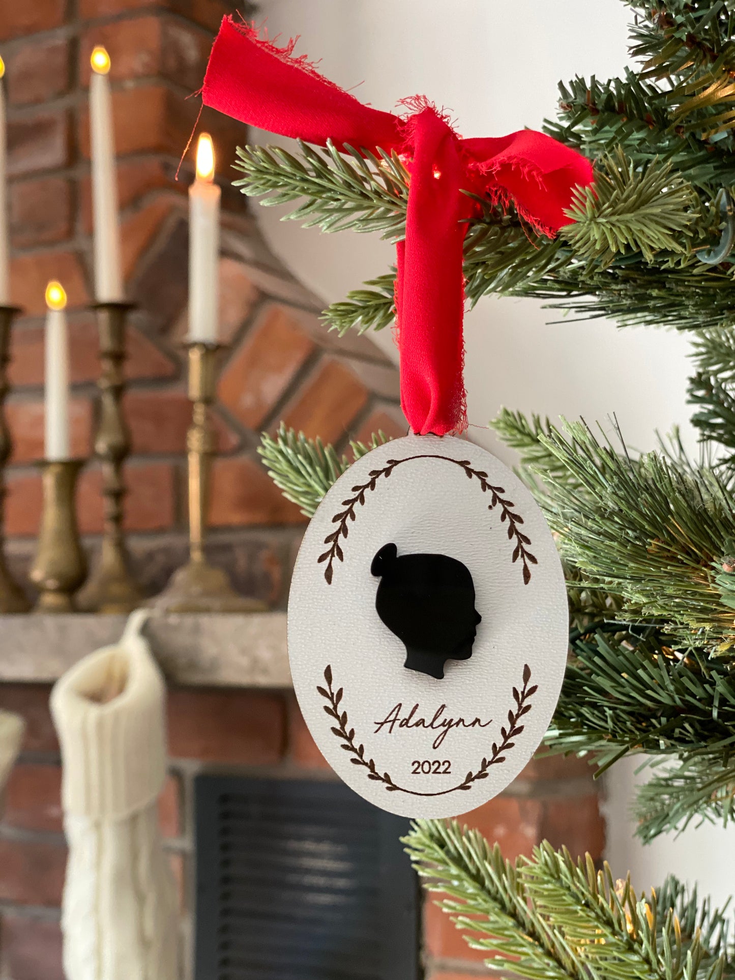 White Silhouette Ornament
