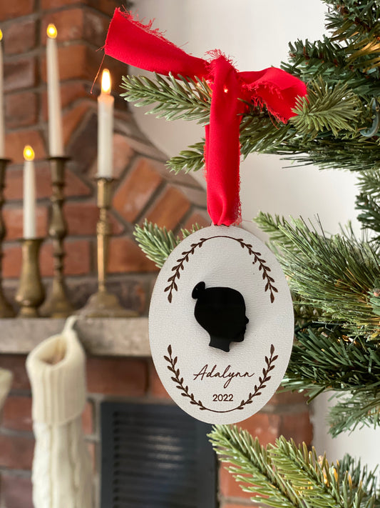 White Silhouette Ornament