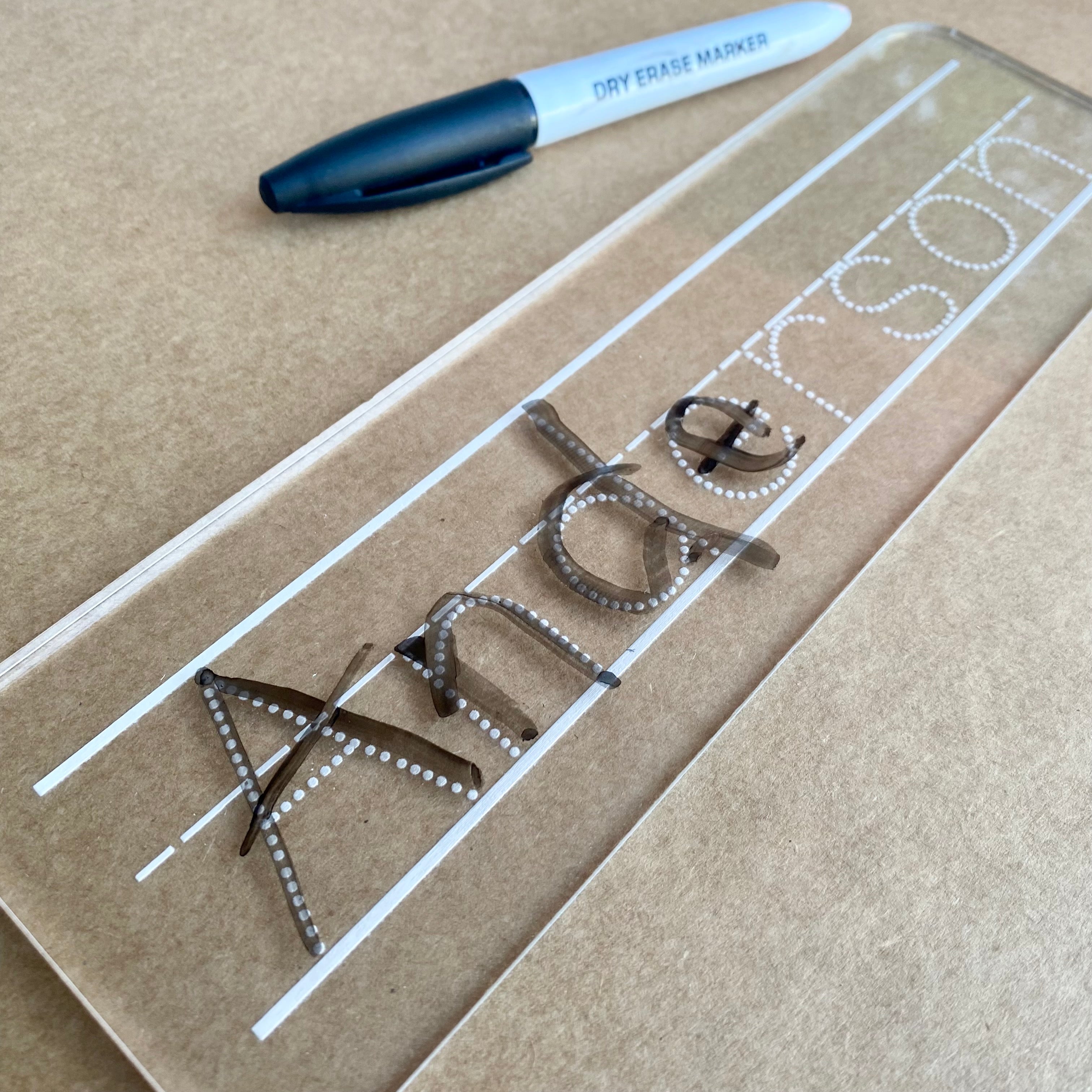 Custom Name Dry Erase Board Typeset