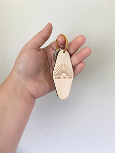 Chase the Sun Laser Engraved Key Chain