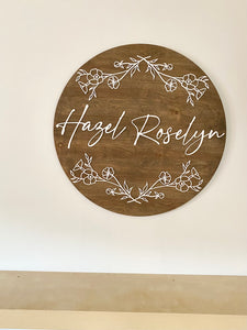 Dainty Floral 3d Sign