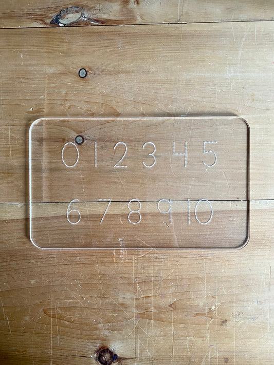 Number (1-10) Dry Erase Board