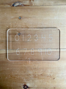 Number (1-10) Dry Erase Board